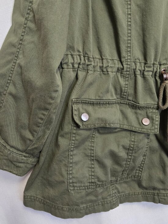 AVA & VIV Collared Military Style Green Jacket. - Picture 2 of 4